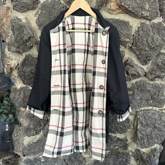 Pendleton Womens Jacket Reversible Blac & Plaid Check‎ Size Small - Picture 2 of 8